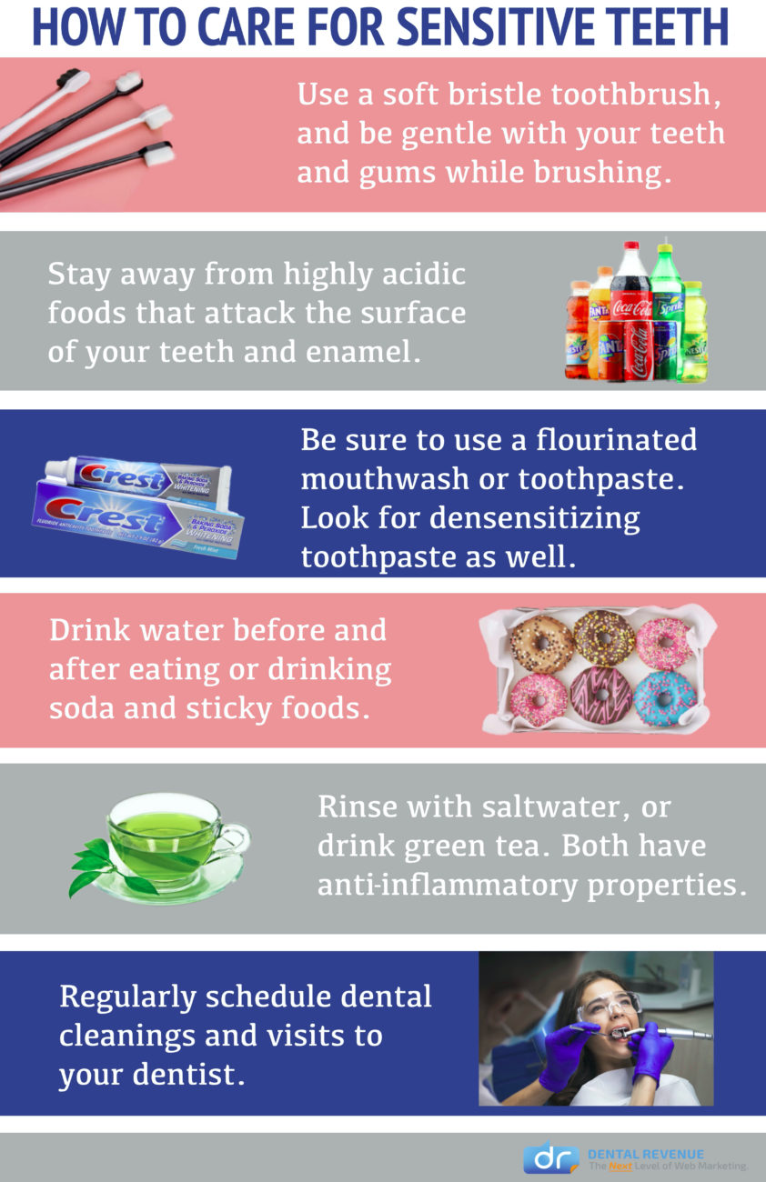 how to care for sensitive teeth infographic